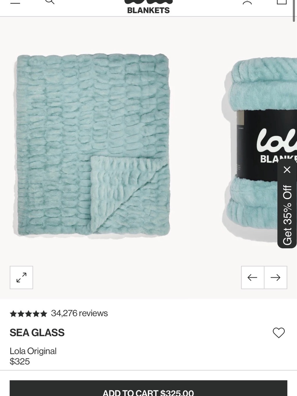 lola Sea Glass Plush Throw — Light Aqua
